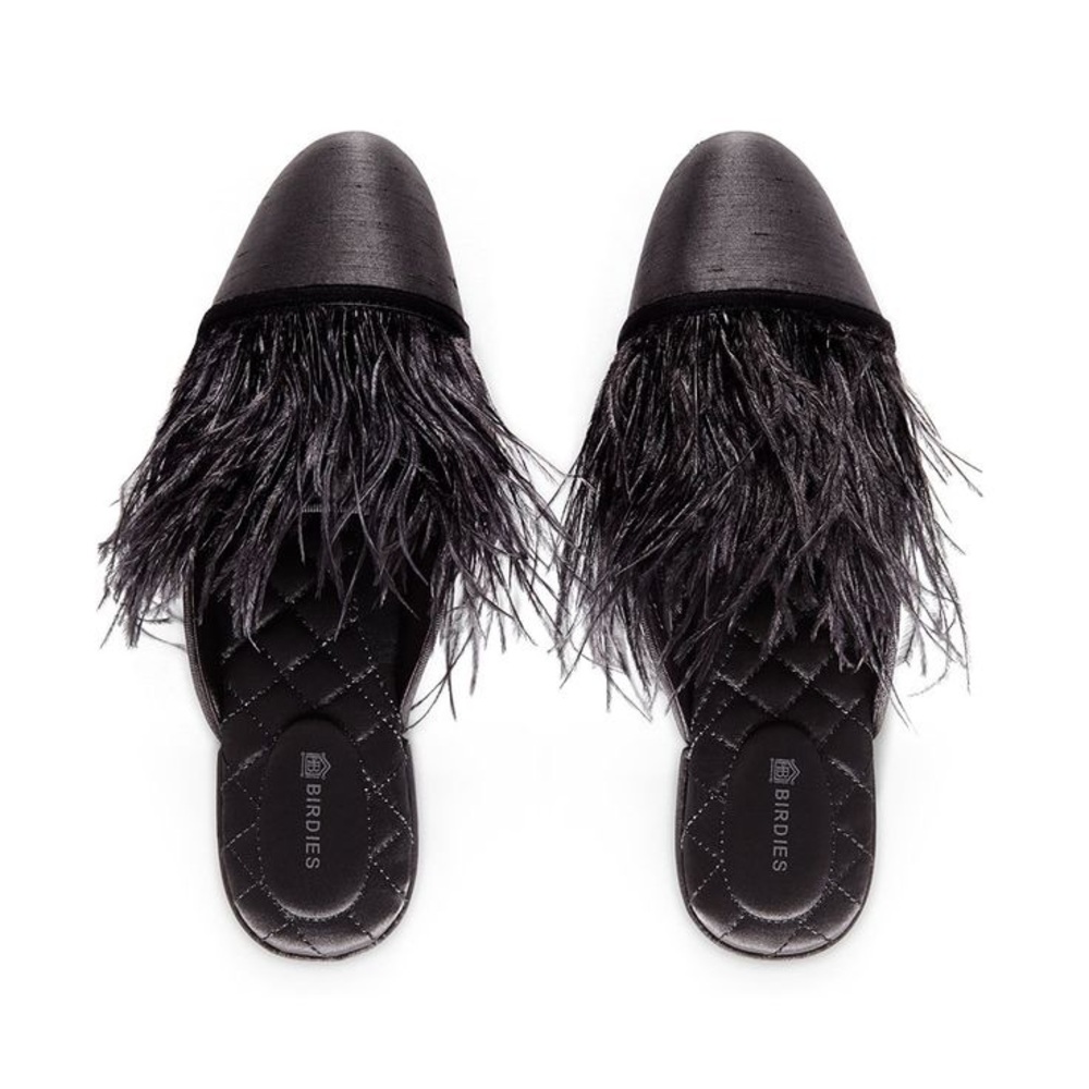 ✨ Birdies feather quilted insole mules, black 8M